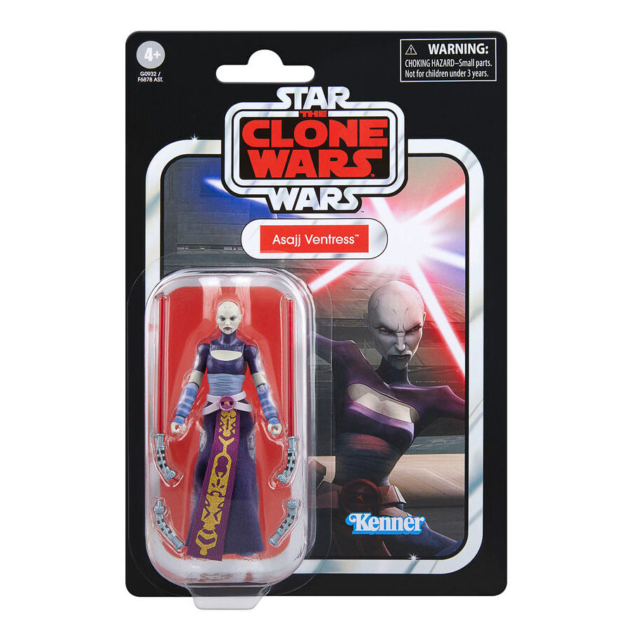 Figura Asajj Ventress la Guerra de los Clones Star Wars 9,5 cm
