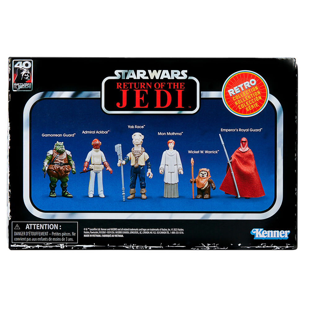Set 6 Figuras Coleccion Retro Star Wars el Retorno del Jedi 9,5 cm Surtido Frikytopia