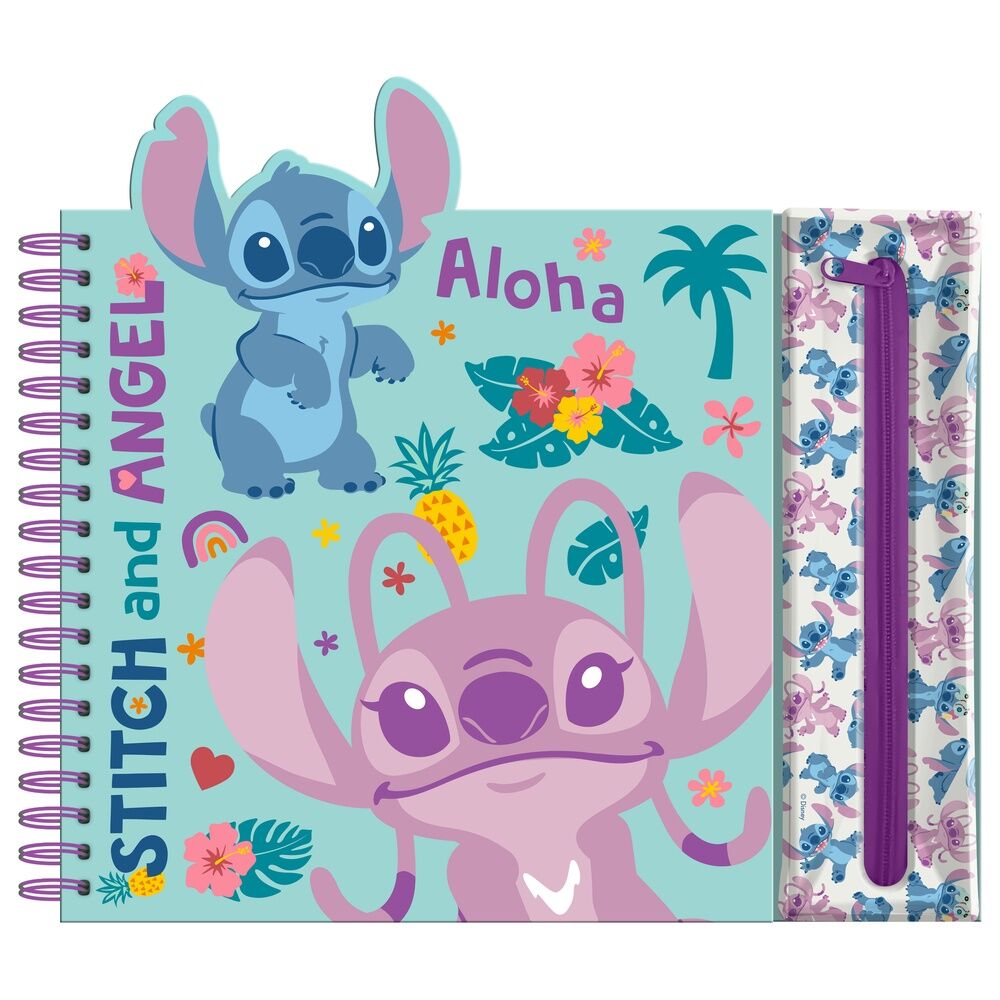 Cuaderno actividades con estuche removible Stitch Disney Frikytopia