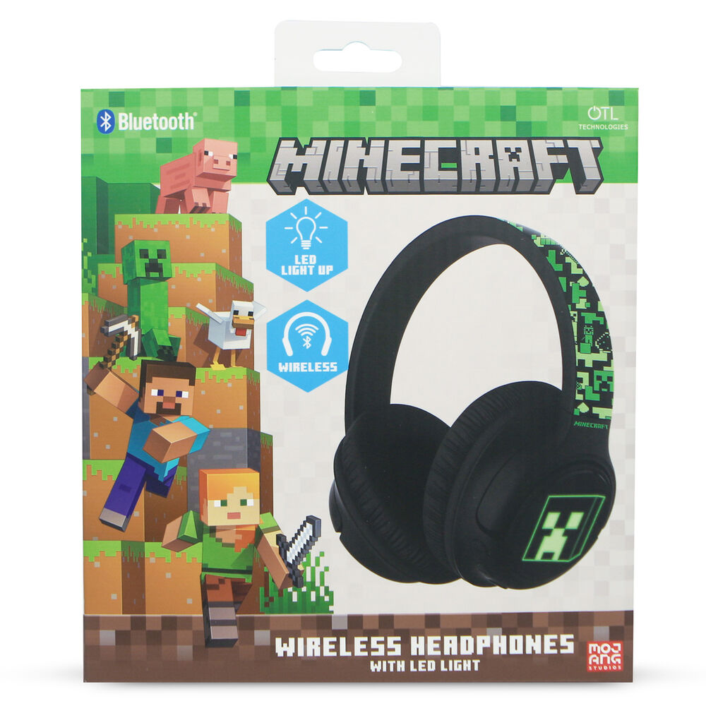 Auriculares Inalambricos LED Minecraft