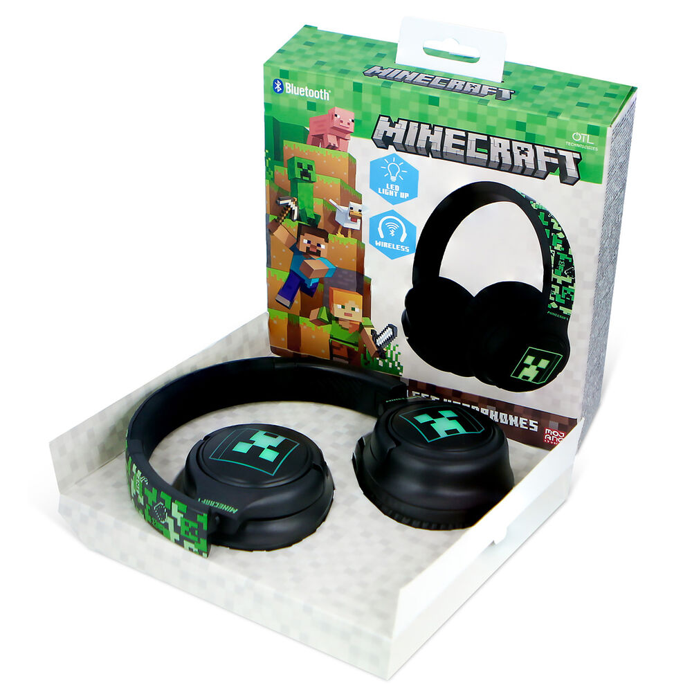 Auriculares Inalambricos LED Minecraft