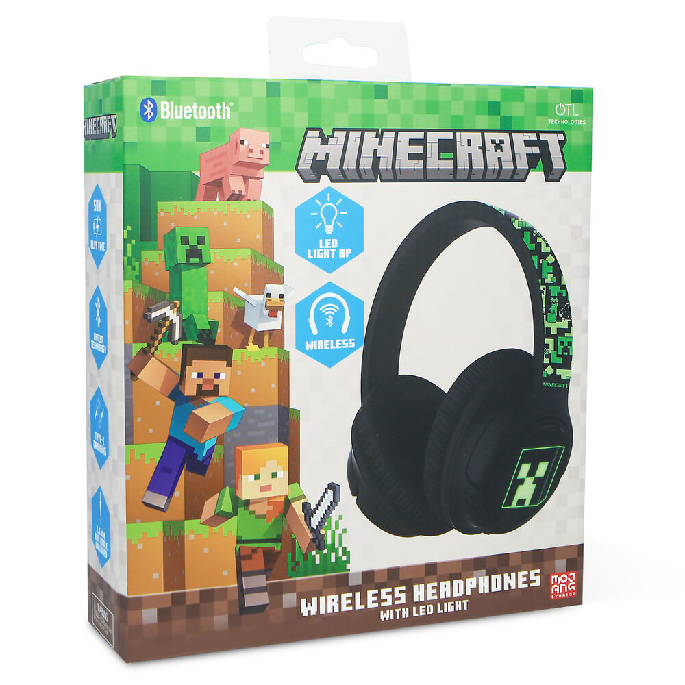 Auriculares Inalambricos LED Minecraft