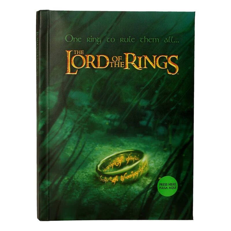 Cuaderno A5 One Ring To Rule Them All El Señor de los Anillos con luz Frikytopia