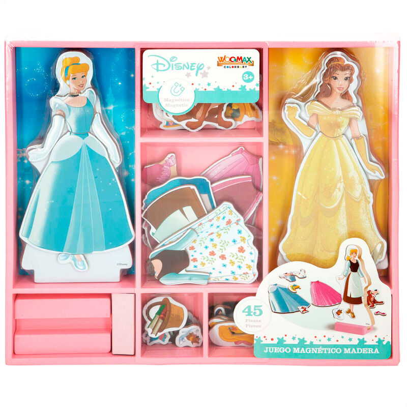 Juego magnetico madera vestidos Princesas Disney Frikytopia
