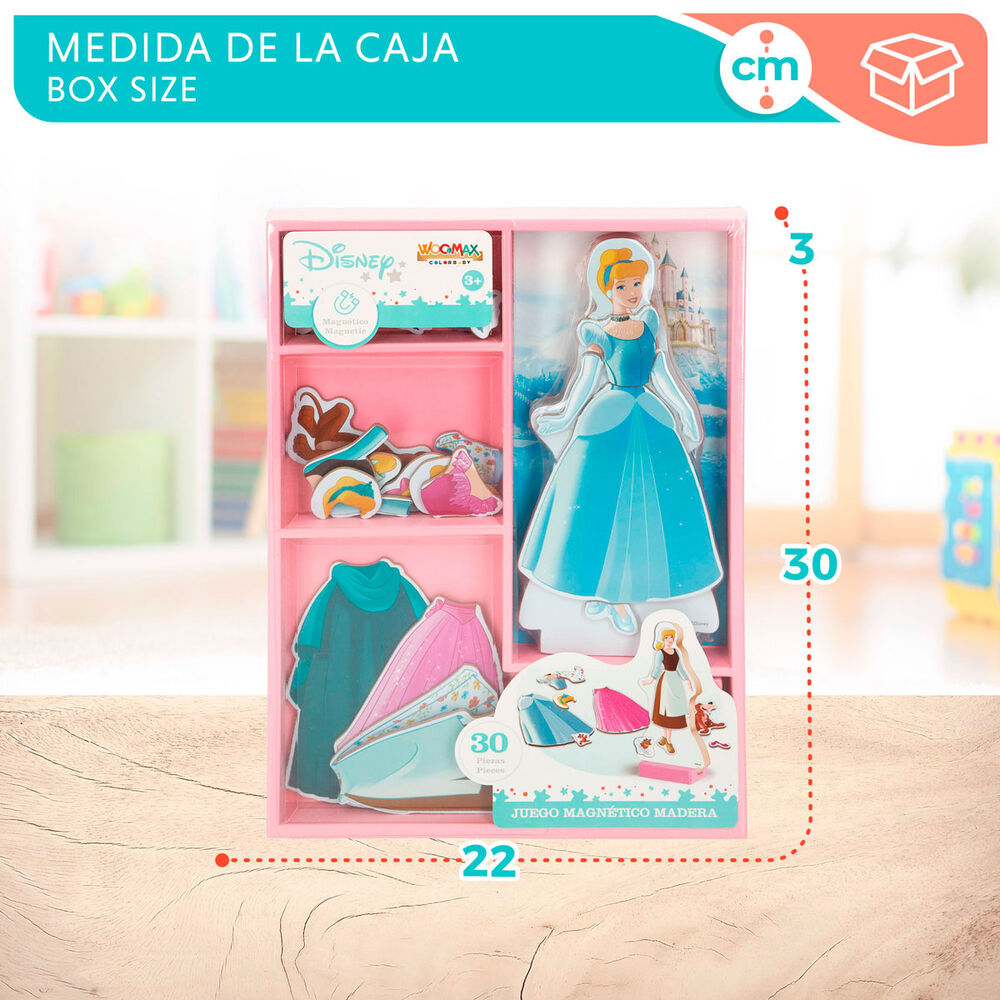 Juego Magnetico Madera Vestidos Cenicienta Disney
