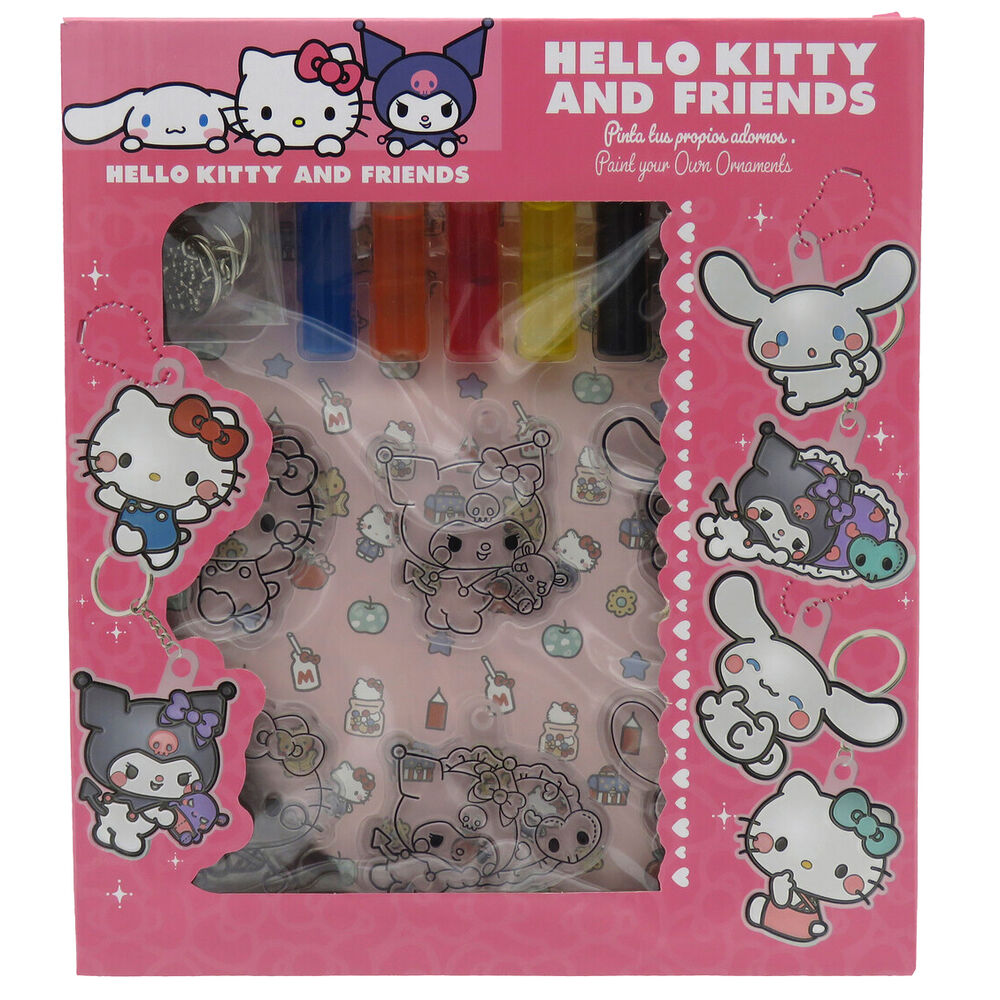 Set Colgadores para pintar Hello Kitty and Friends Frikytopia