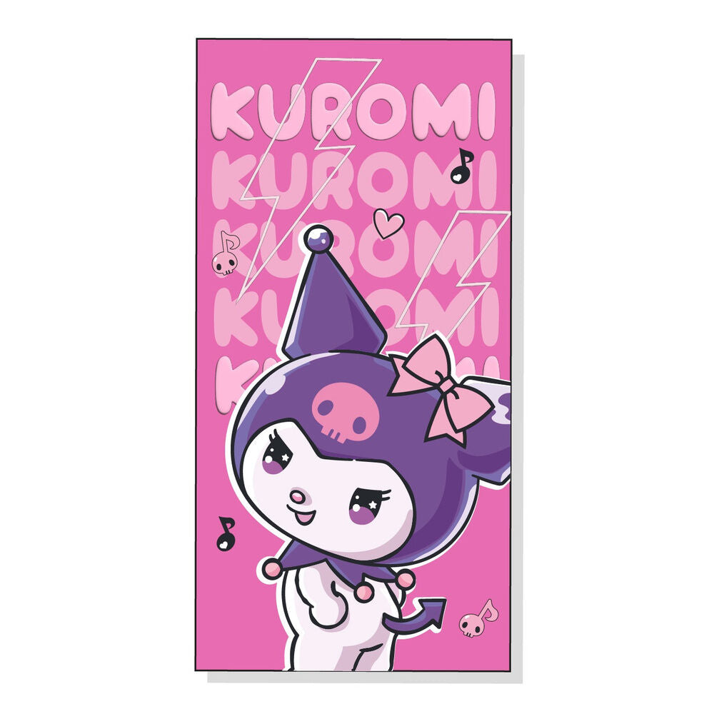 Toalla Kuromi Hello Kitty microfibra