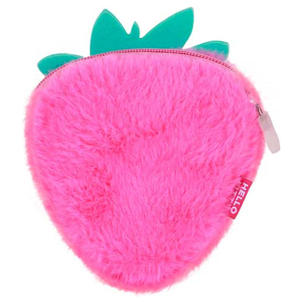 Monedero Peluche Fresa Hello Kitty