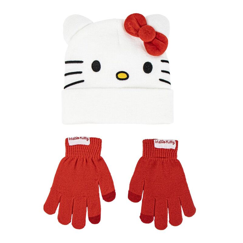 Set gorro y guantes Hello Kitty Frikytopia