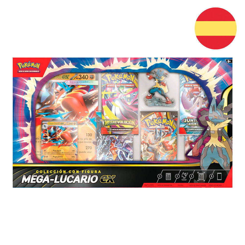Blister cartas Mega Lucario Ex Pokemon español Frikytopia