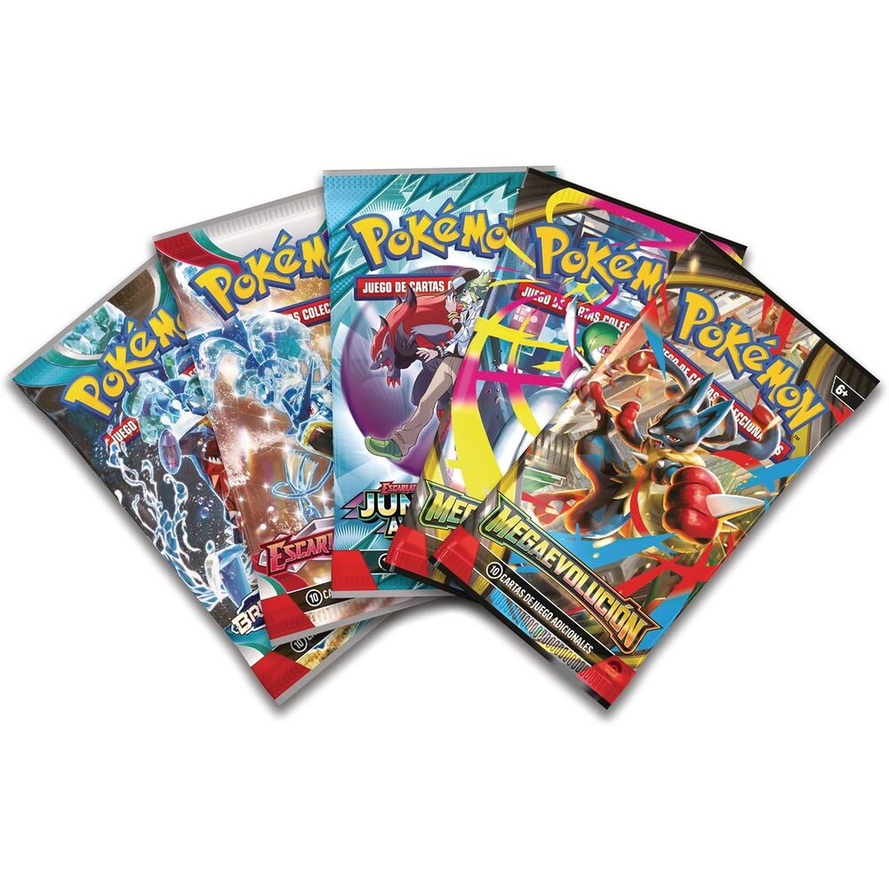 Blister cartas Mega Lucario Ex Pokemon Latino Frikytopia