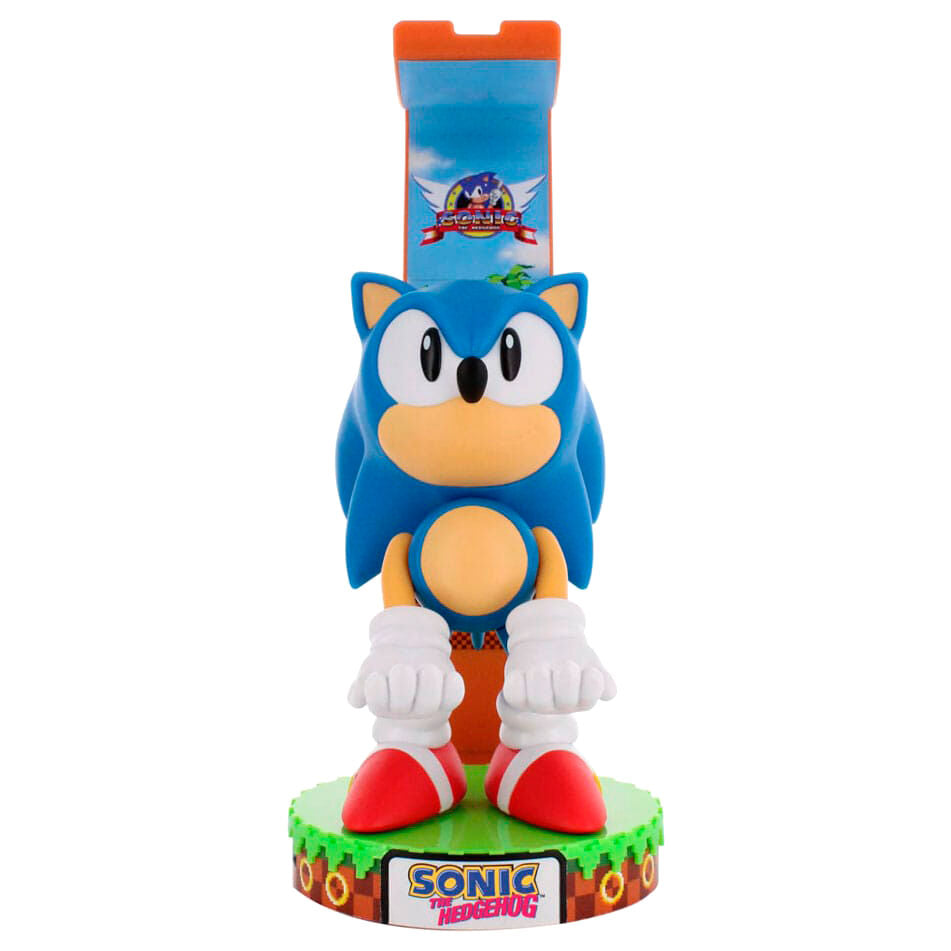 Cable Guy Deluxe Soporte Sujecion Figura Sonic The Hedgehog 20 cm Frikytopia
