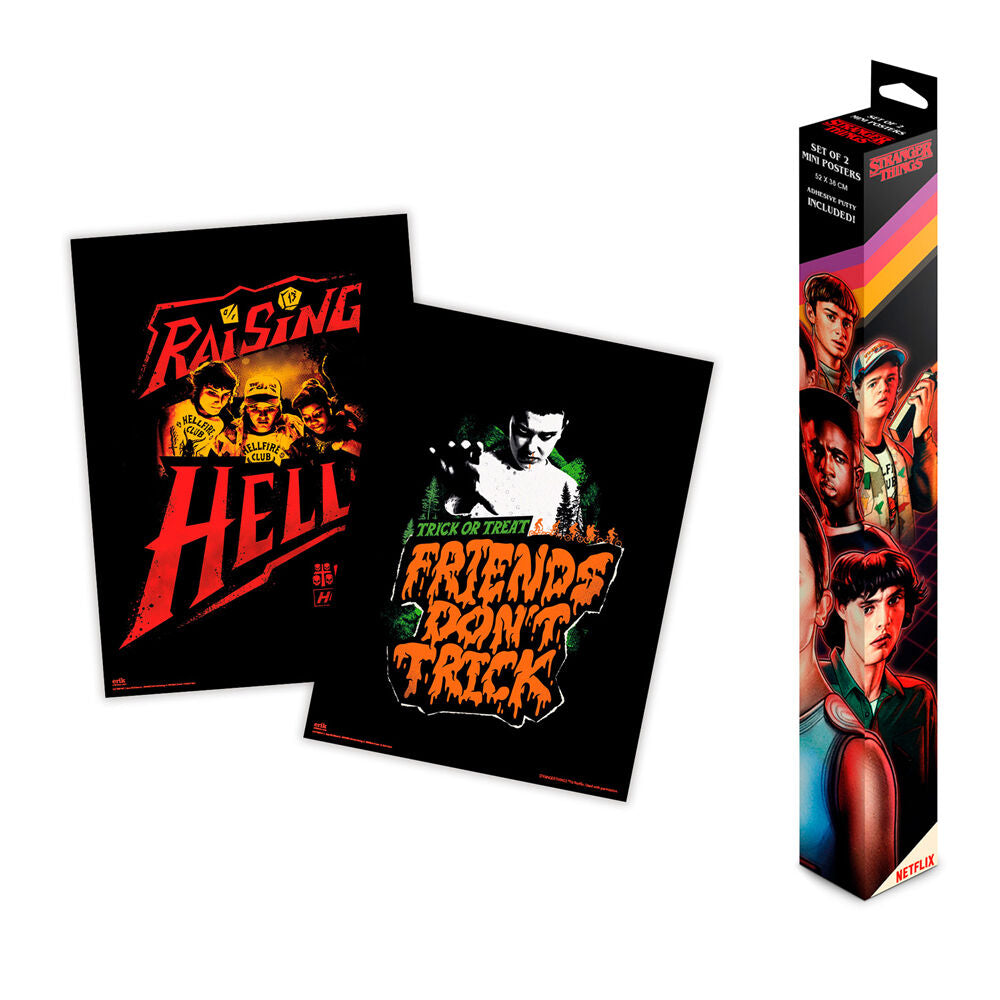 Set 2 mini posters Stranger Things Frikytopia