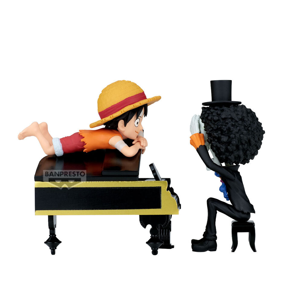 Figura Luffy & Brook Word Collectable Stories One Piece 8 cm Frikytopia