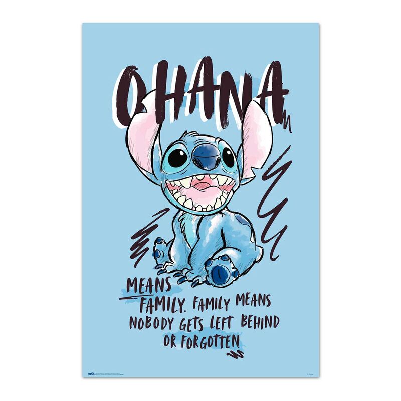 Poster Ohana Stitch Disney Frikytopia