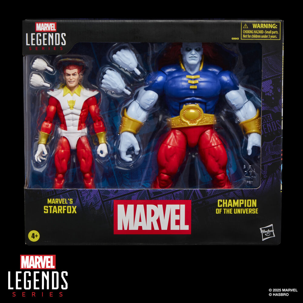 Blister 2 Figuras Starfox & Champion Of The Universe Marvel Legends Series 15 cm
