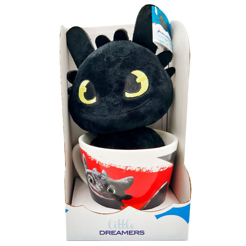 Taza + Peluche Como Entrenar a tu Dragon 18cm Frikytopia