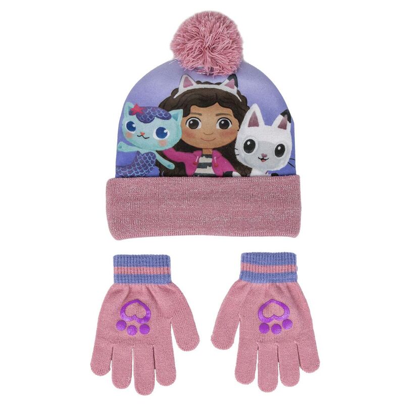 Set gorro y guantes La Casa de Muñecas de Gabby Frikytopia