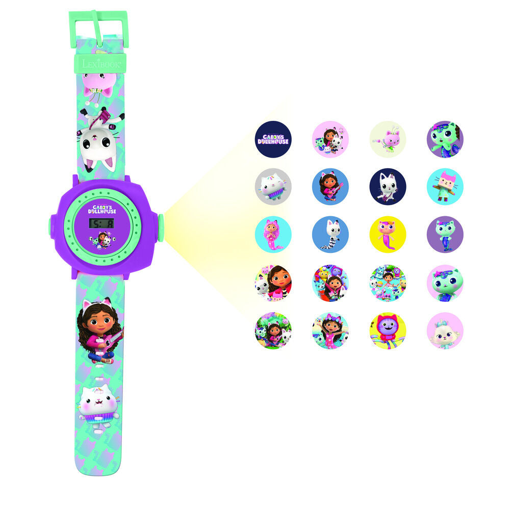 Reloj Digital proyecciones La Casa de Muñecas de Gabby Frikytopia