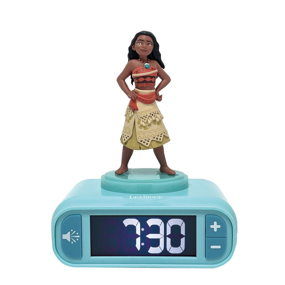 Reloj Despertador Luz Nocturna 3D Vaiana Moana Disney Frikytopia
