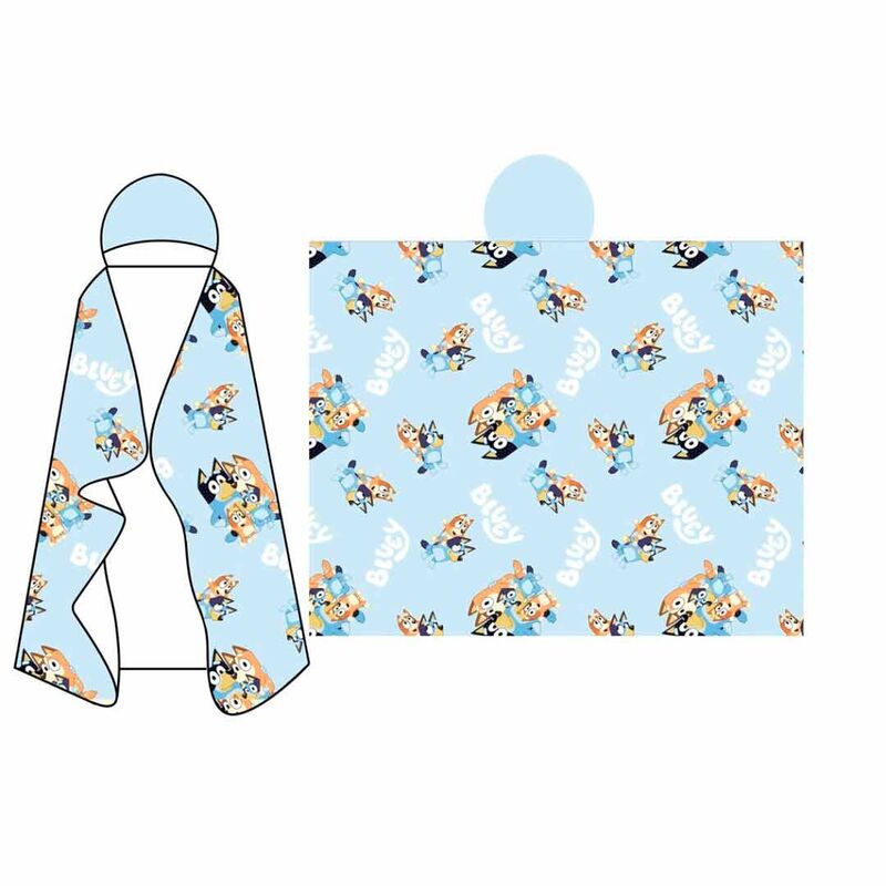 Manta Coralina Capucha Bluey 120x150 cm Frikytopia