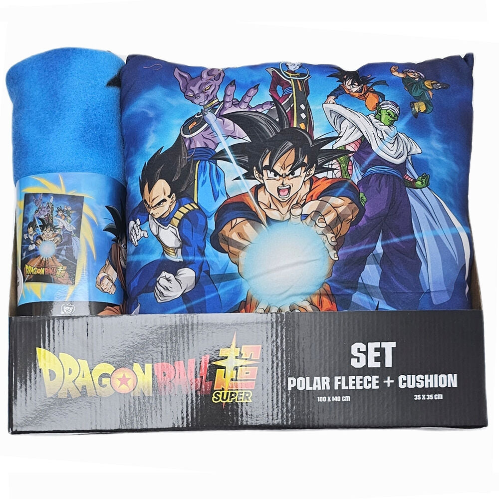 Set Manta Polar y Cojín Dragon Ball Super