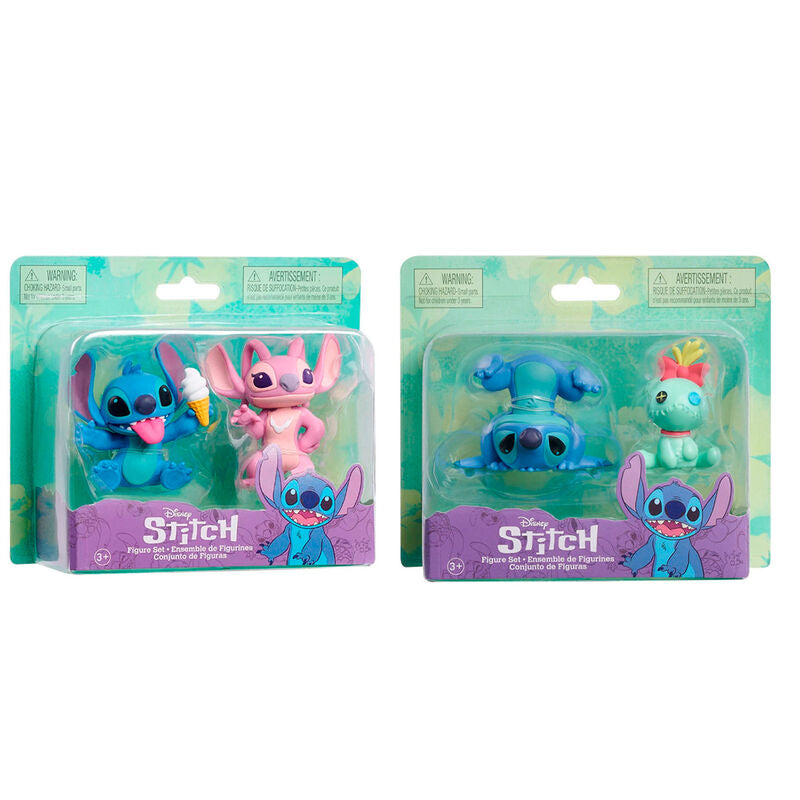 Blister 2 Figuras Stitch Disney 7,5 cm Surtido