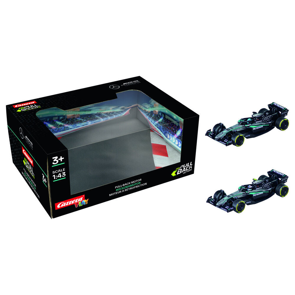 Blister 2 coches F1 Mercedes AMG Petronas Twinpack pull back Frikytopia