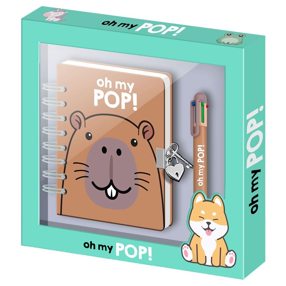 Diario + Boligrafo Capibara Oh My Pop! Frikytopia