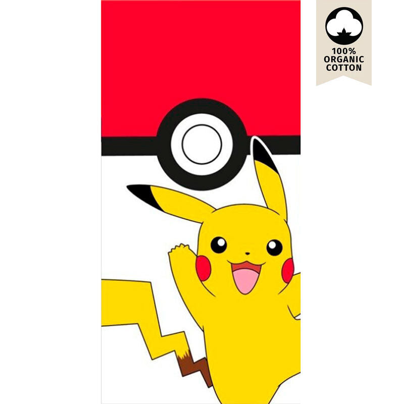 Toalla Pikachu Pokeball Pokemon algodon Frikytopia