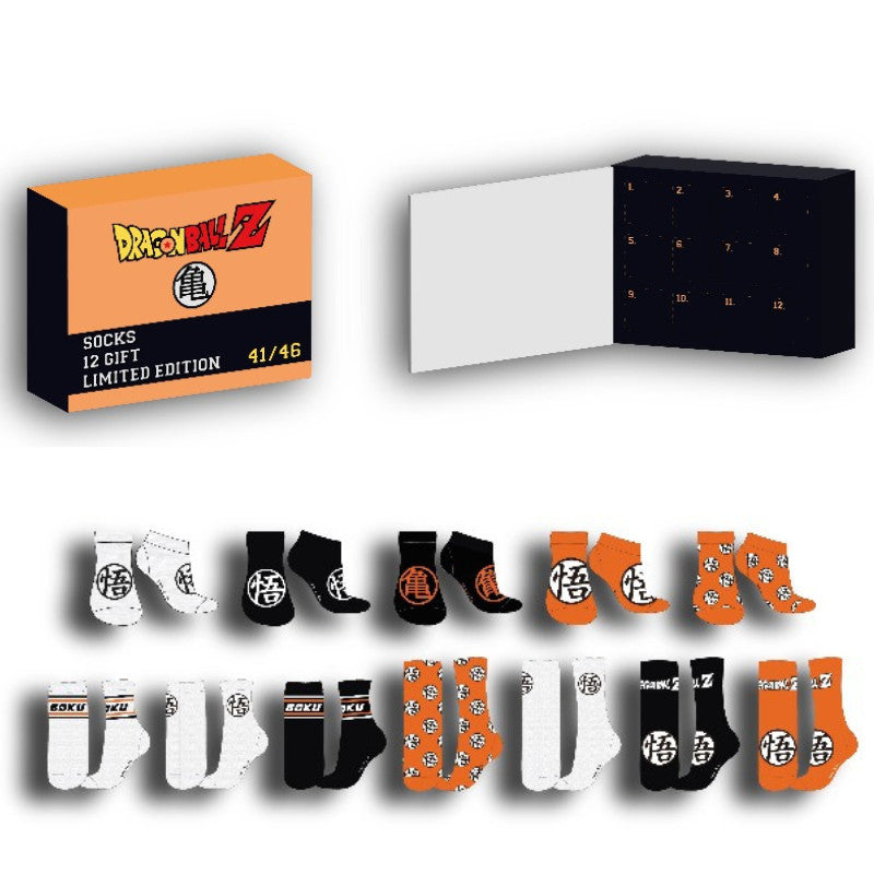 Caja Regalo 12 Pares Calcetines Dragon Ball Talla 41-46