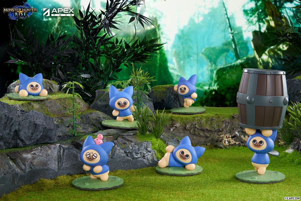 Monster Hunter Rise Pack de 6 Figuras Felyne Cat Frikytopia