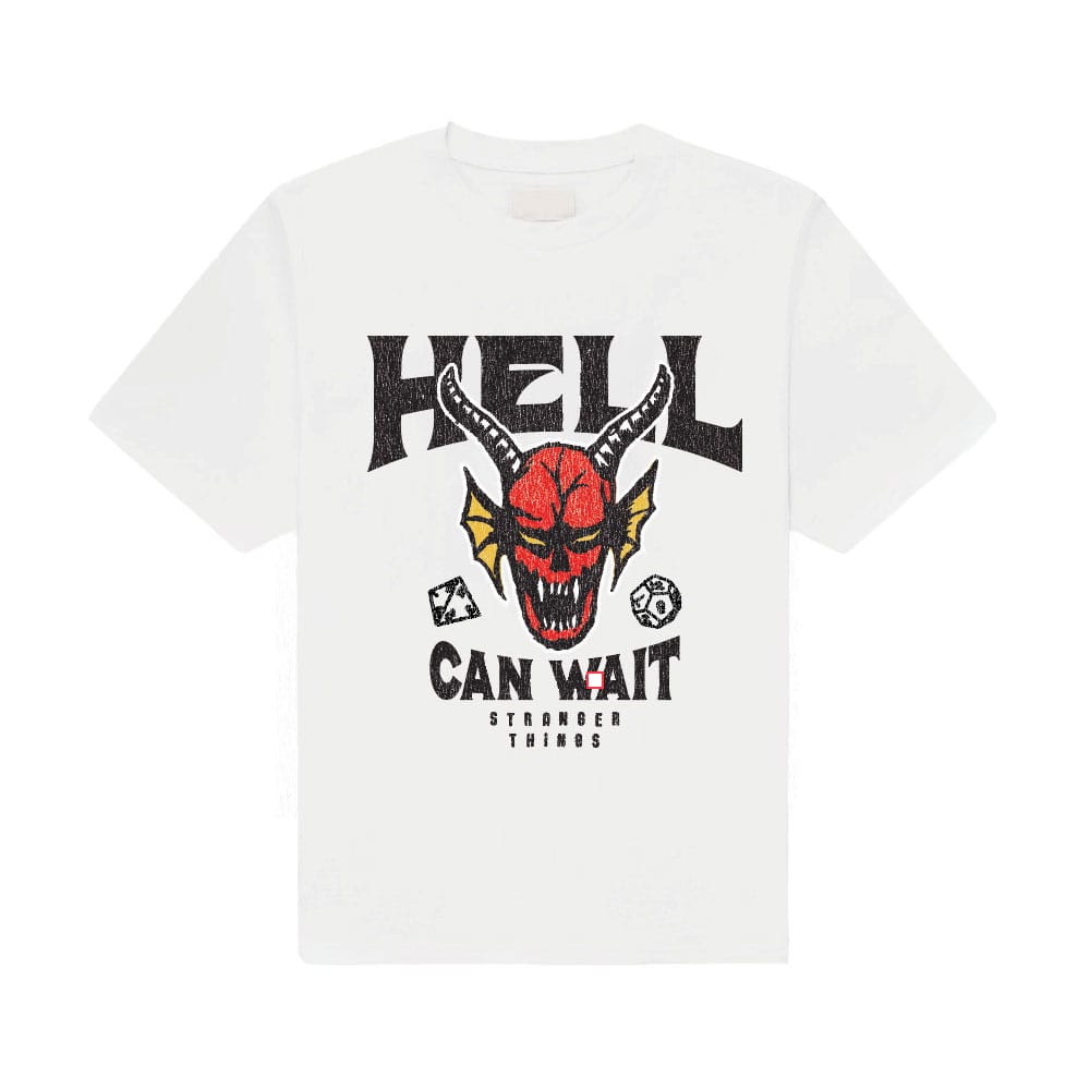 Stranger Things Camiseta Hell Can Wait (white) talla XXL Frikytopia