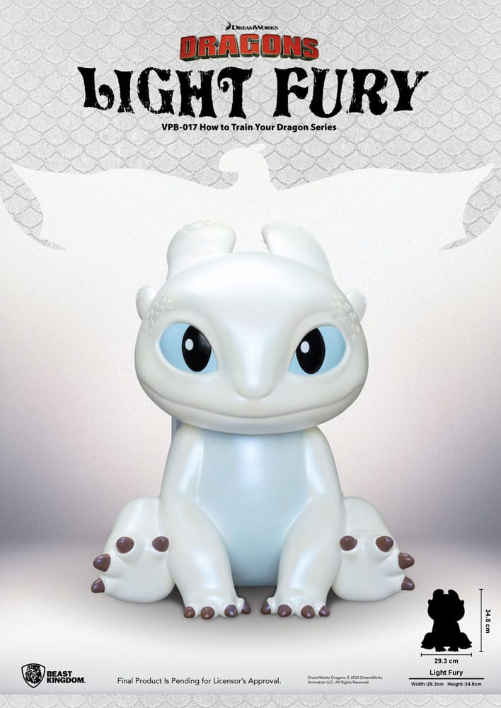 Cómo entrenar a tu dragón hucha Funktional Figure Light Fury 35 cm