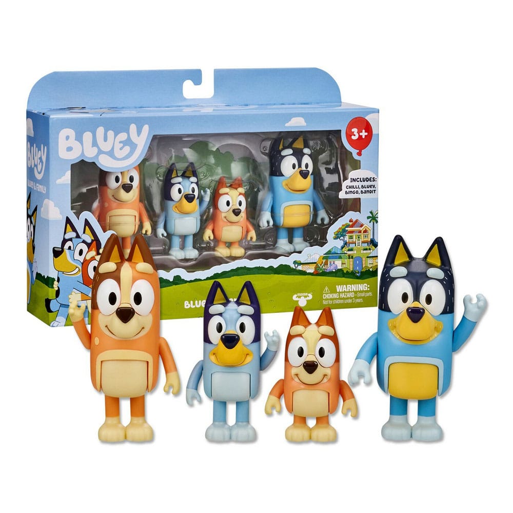 Bluey 4 Pack Figuras