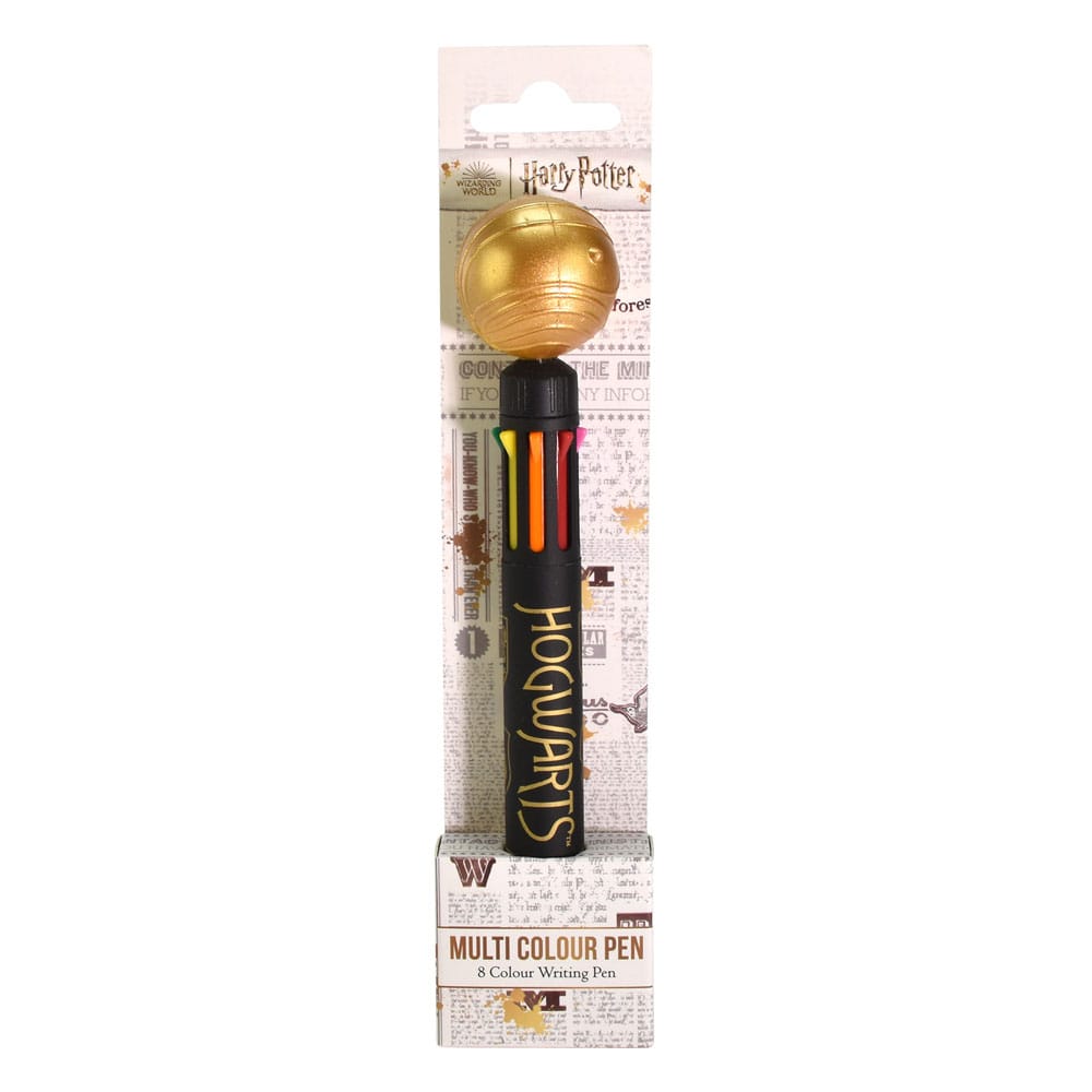 Harry Potter Bolígrafo multicolor Snitch Dorada Frikytopia