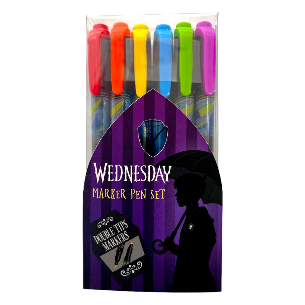 Wednesday Pack de 6 resaltador Frikytopia