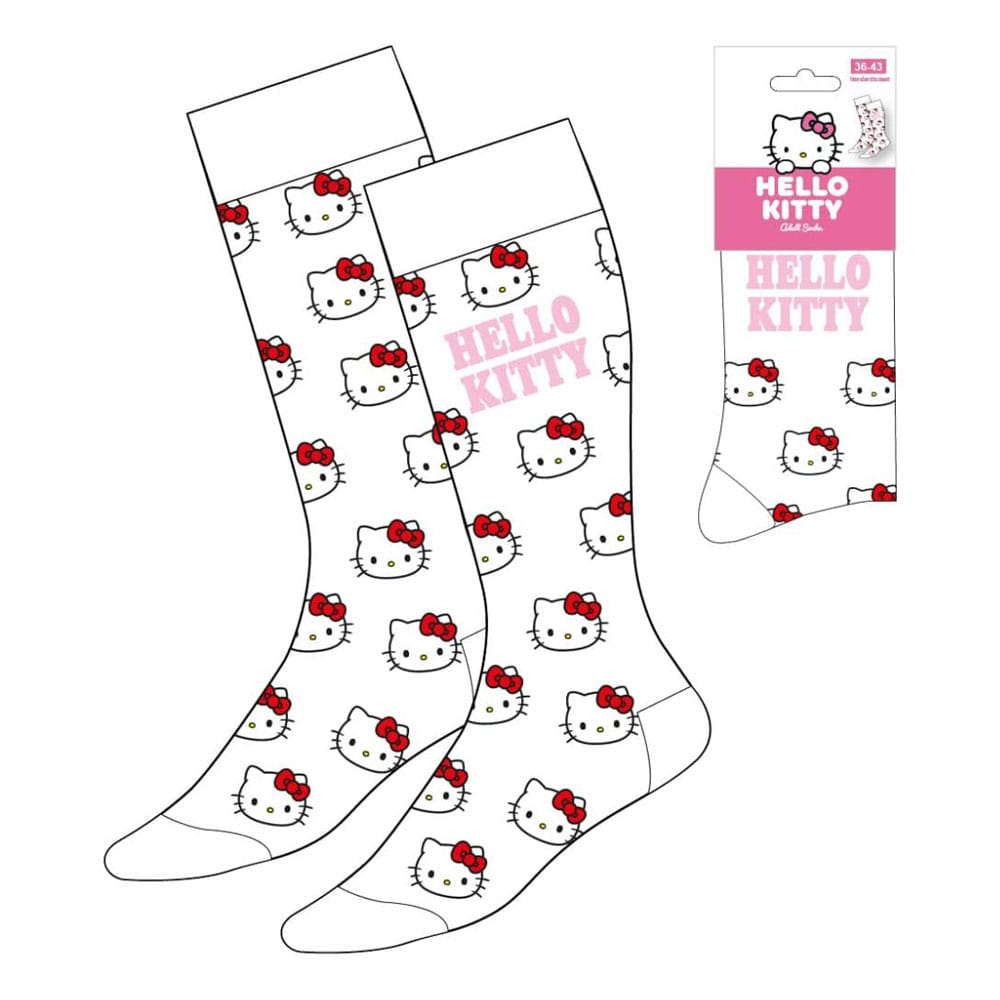 Sanrio Calcetines Hello Kitty Face White 36-43 Frikytopia