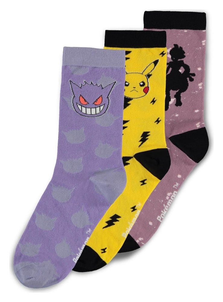 Pokémon Pack de 3 Pares de Calcetines Crew 39-42 Frikytopia
