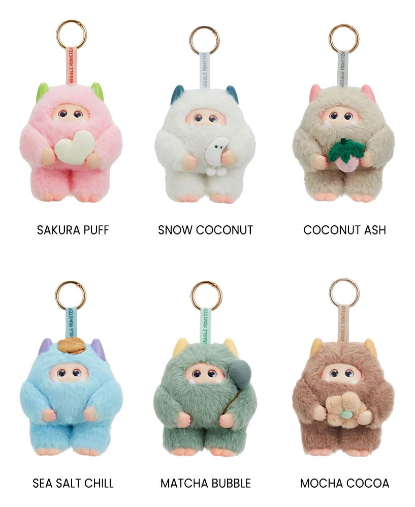 Giggle Monster Porta-chaves de Peluche 11 cm Marshmallow Dreams Expositor (6) Frikytopia