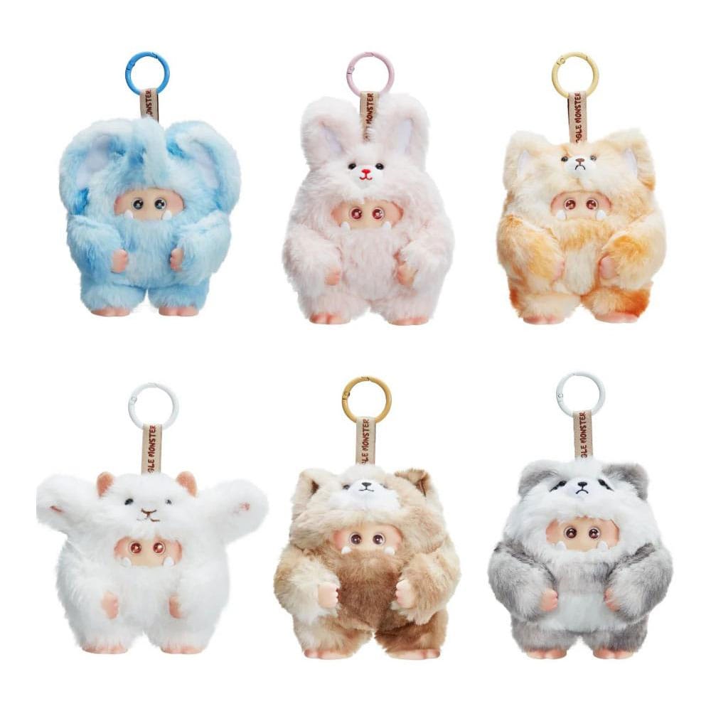 Giggle Monster Porta-chaves de Peluche 11 cm Furry Forest Series Expositor (6) Frikytopia