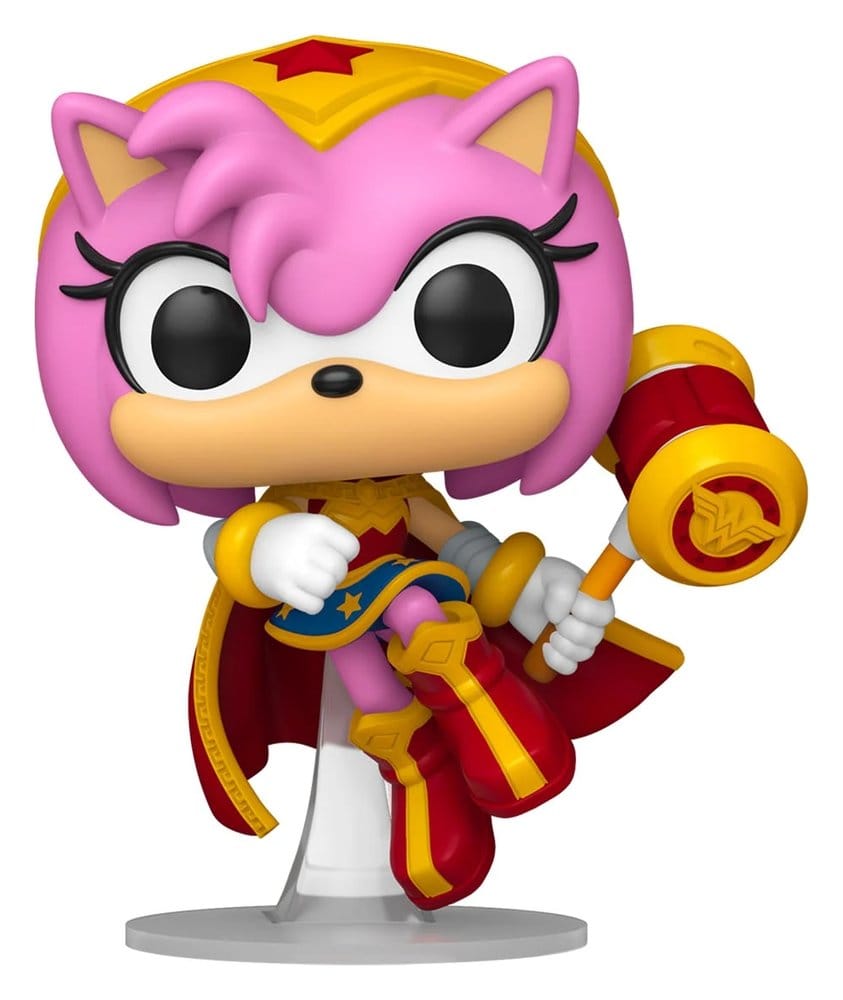 DC x Sonic the Hedgehog POP! Heroes Vinyl Figura Amy as Wonder Woman 9 cm Frikytopia