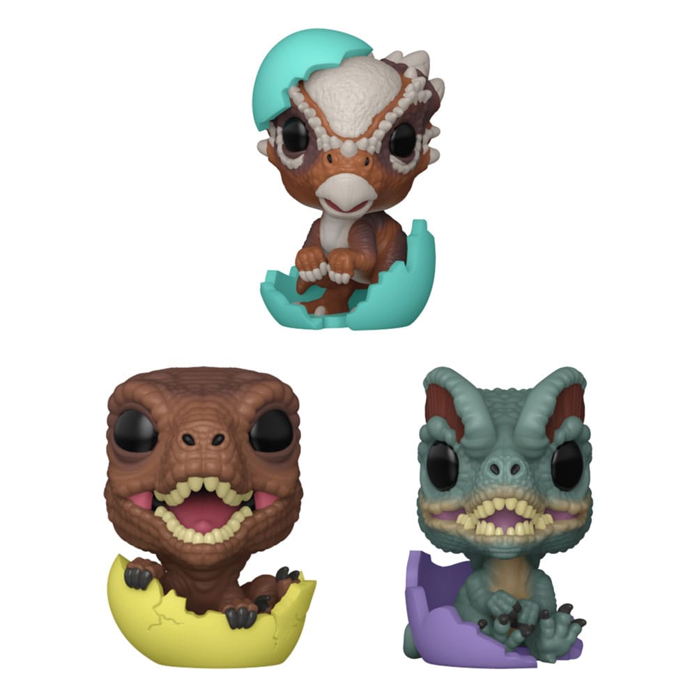 Jurassic World Figuras Pocket POP! Egg Vinyl 2 cm Expositor (16) Frikytopia