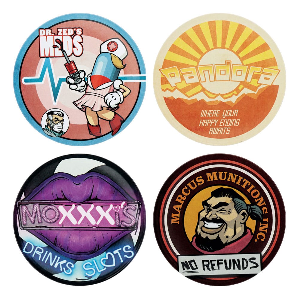 Borderlands Pack de 4 Posavasos