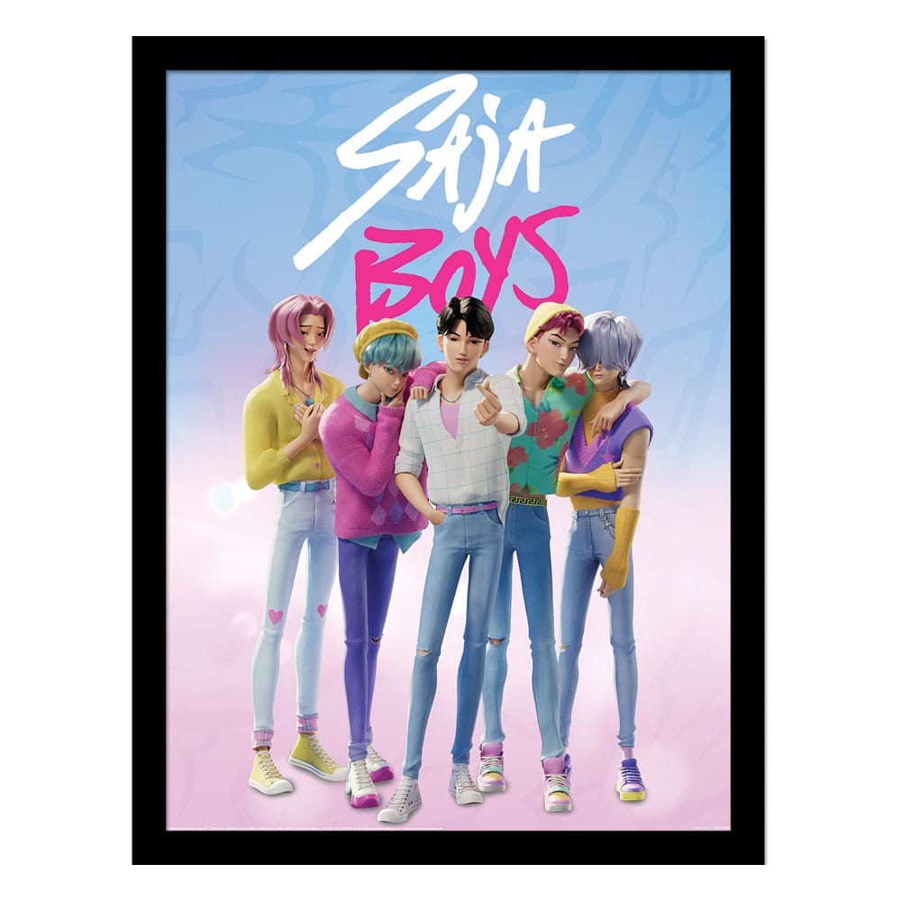 Las guerreras K-pop Póster Enmarcado Collector Print Saja Boys Frikytopia