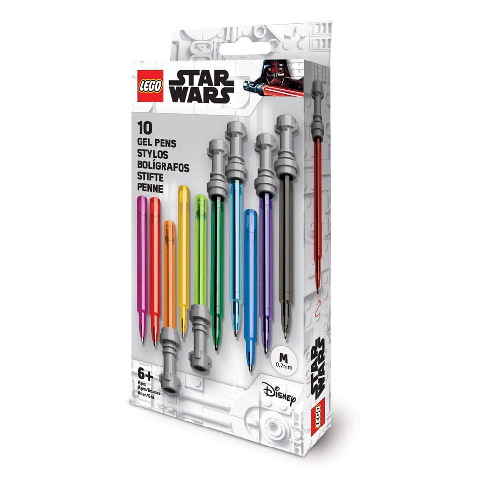 LEGO Star Wars Pack de 10 Canetas de gel Sabre de Luz Frikytopia