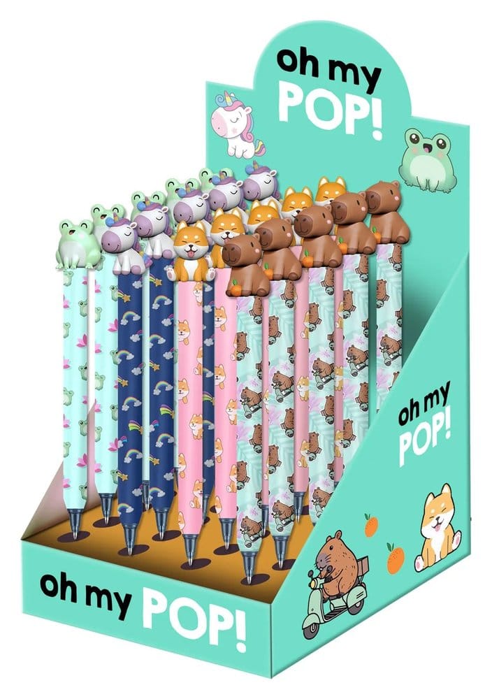 Oh My Pop ! Bolígrafo de gel borrable Mix - Expositor (24)