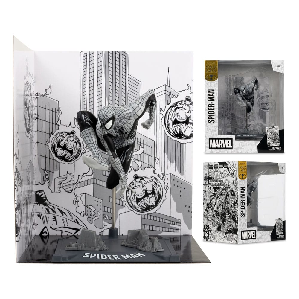 Marvel Collection Estatua PVC 1/10 Spider-Man (Spider-Man #6)(Line Art)(Gold Label) 10 cm