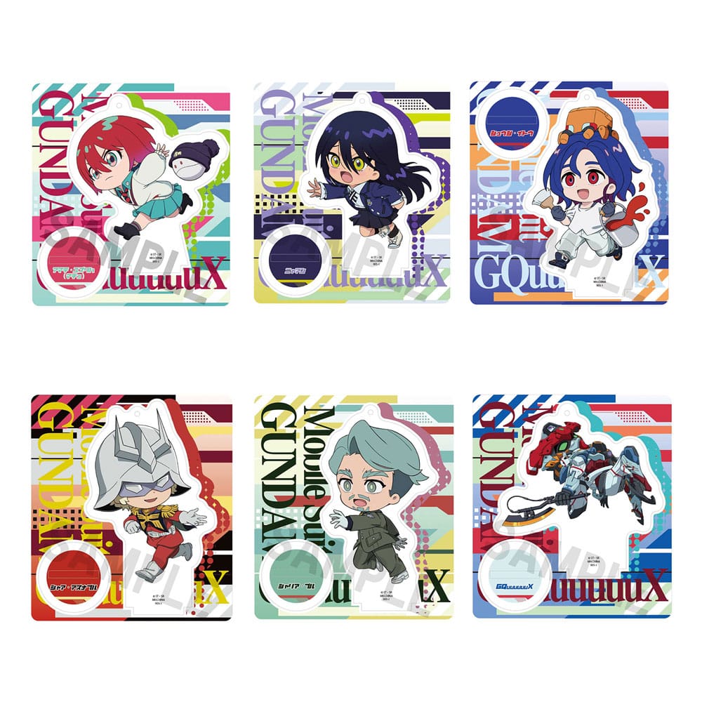 Mobile Suit Gundam GQuuuuuuX Figuras acrílico 9 cm Expositor (6) Frikytopia