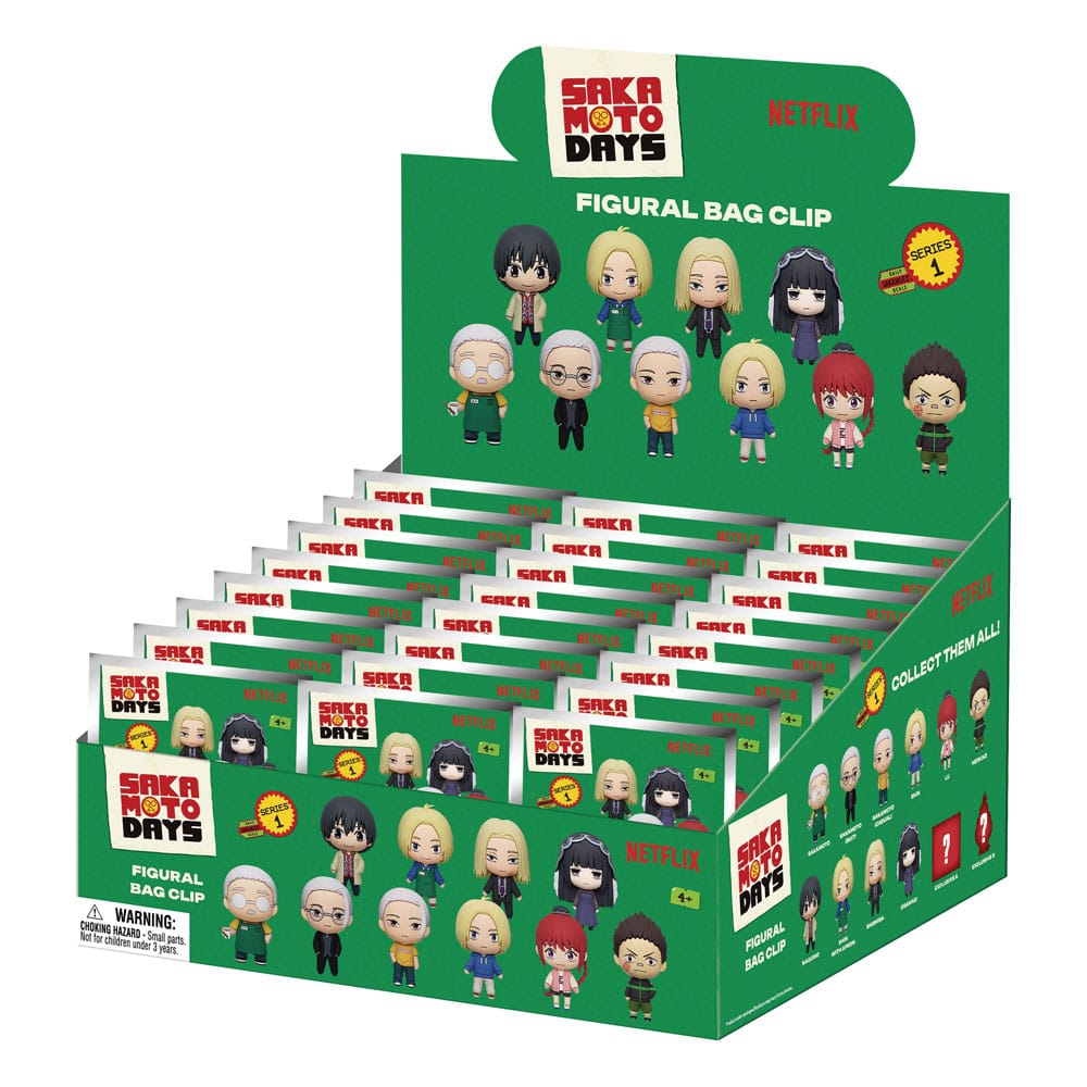 Sakamoto Days Colgantes PVC 3D Series 1 Expositor (24) Frikytopia